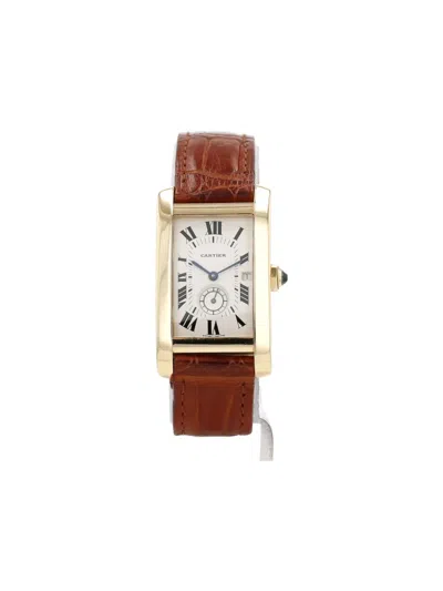 Pre-owned Cartier 1990 Tank Américaine 24mm In White