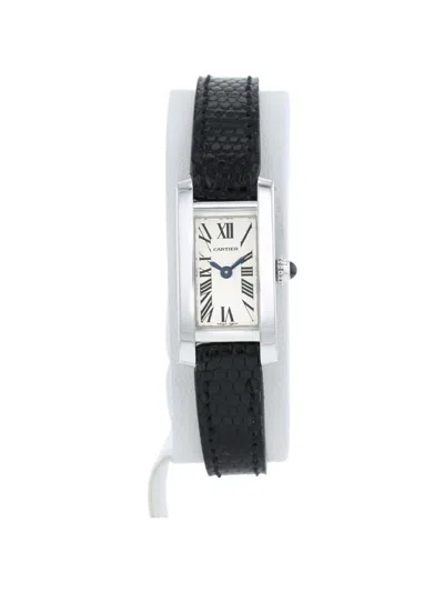 Pre-owned Cartier 1990 Tank Américaine 28mm Watch In White