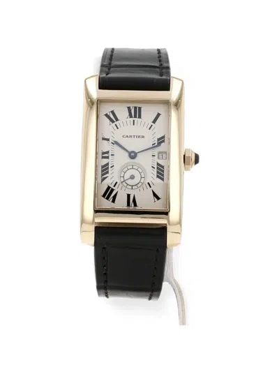 Pre-owned Cartier 1990 Tank Américaine 41mm Watch In Neutrals