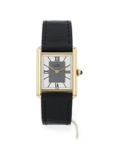 Pre-owned Cartier 1990 Tank Must 31mm Watch In White