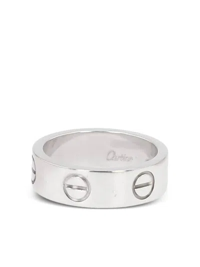 Pre-owned Cartier 1990 White Gold Love Ring In Silver