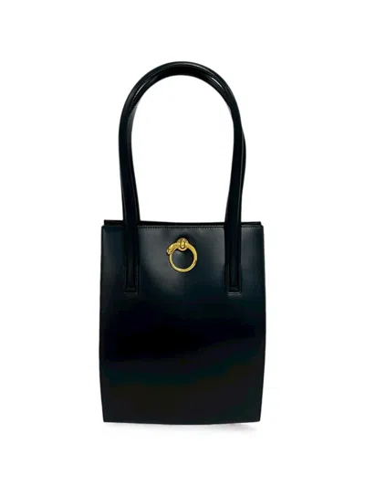 Pre-owned Cartier 1990-2000 Leather Panthere Tote Bag In Black