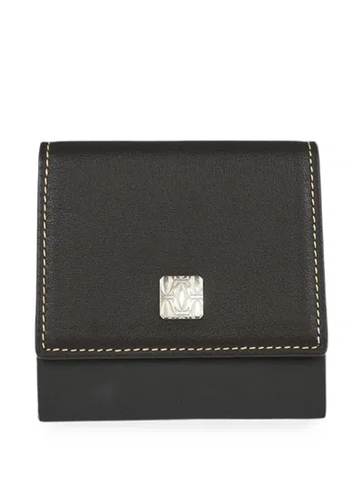Pre-owned Cartier 1990-2000s Logo-plaque Coin Purse In Brown
