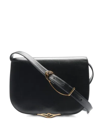 Pre-owned Cartier 1990s-2000s Black Sapphire Line Cross Body Bag