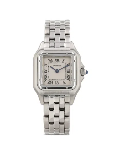 Pre-owned Cartier 1990s  Panthère Roman Numerals Watch In Neutral