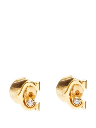 Pre-owned Cartier 1990s Diamond Earrings In Gold
