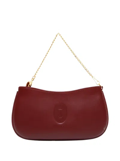 Pre-owned Cartier 1990s Mush Du Shoulder Bag In Red