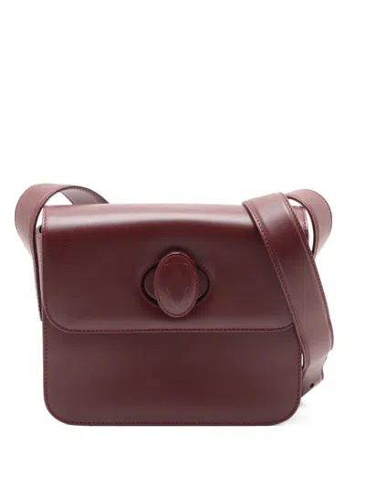 Pre-owned Cartier 1990s Must De Leather Flap Cross Body Bag In Brown