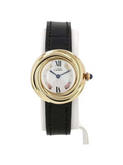Pre-owned Cartier 1990s Must Trinity 27mm Watch In White