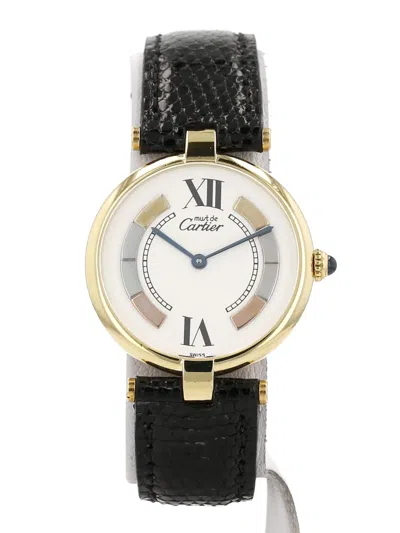 Pre-owned Cartier 1990s Must Vendôme 30mm In White