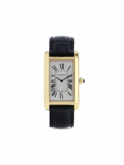 Pre-owned Cartier 1990s  Tank Américaine 45mm In White