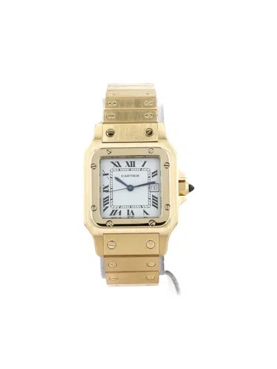 Pre-owned Cartier 1990s Santos 27mm In White