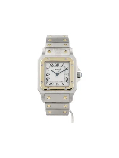 Pre-owned Cartier 1990s Santos 29mm In White