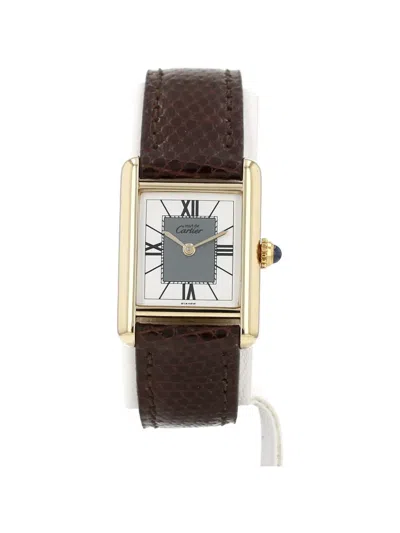 Pre-owned Cartier 1990s Tank Must 28mm Watch In White