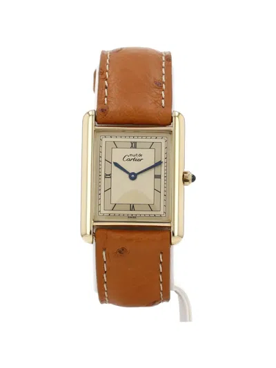 Pre-owned Cartier 1990s Tank Must 31mm Watch In Neutral
