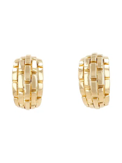 Pre-owned Cartier 1990s Yellow Gold Maillon Panthère Earrings