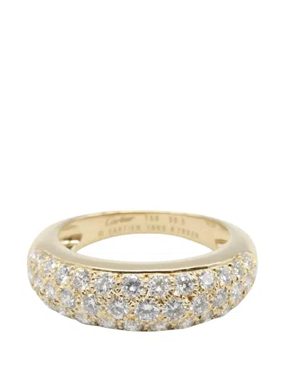 Pre-owned Cartier 1993 Mimi Star Diamond Ring In Gold