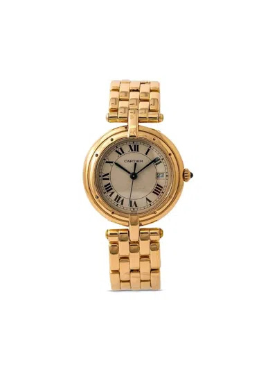Pre-owned Cartier 1993  Panthere Vendome 30mm In White