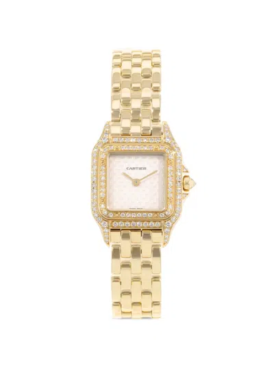 Pre-owned Cartier 1995 Panthère 30mm Watch In Neutrals
