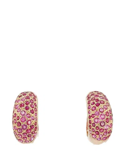 Pre-owned Cartier 1995 Ruby Earrings In Gold
