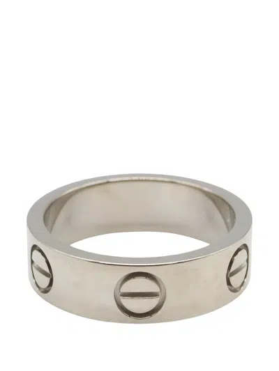 Pre-owned Cartier 1996 Love Motif Ring In Silver