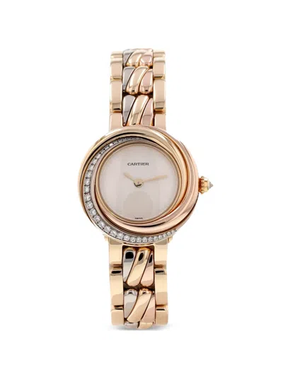 Pre-owned Cartier 1998 Trinity 27mm Watch In White