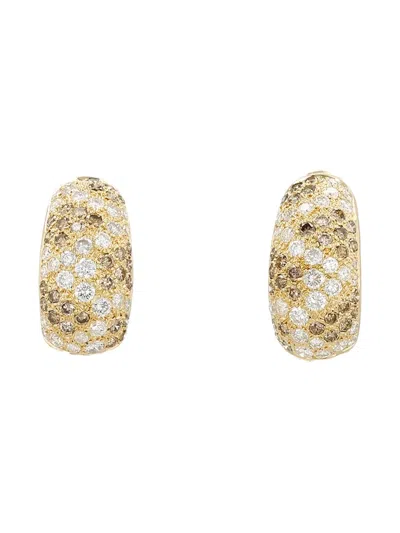 Pre-owned Cartier 1999 Yellow Gold Sauvage Diamond Earrings