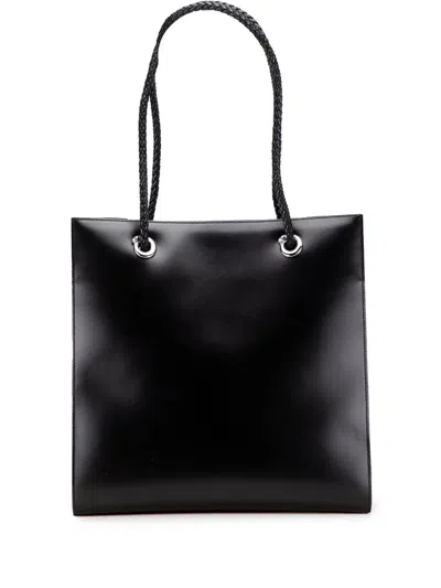 Pre-owned Cartier 2000-2010 Leather Panthere Tote Bag In Black