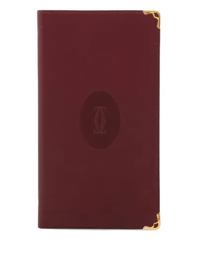 Pre-owned Cartier 2000-2010 Logo-embossed Bi-fold Wallet In Red