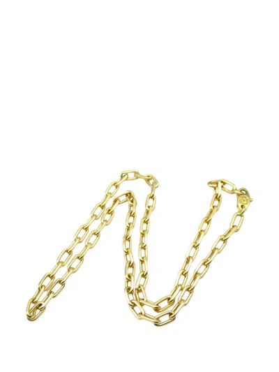 Pre-owned Cartier 2000-2020 18k Yellow Gold Santos De  Chain Necklace