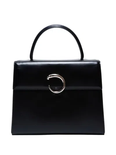 Pre-owned Cartier 2000-2020s Panthère Handbag In Black