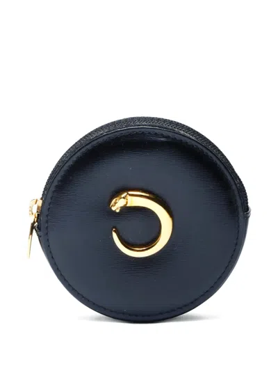 Pre-owned Cartier 2000-2020s Panthere Panther-palque Coin Holder In Black