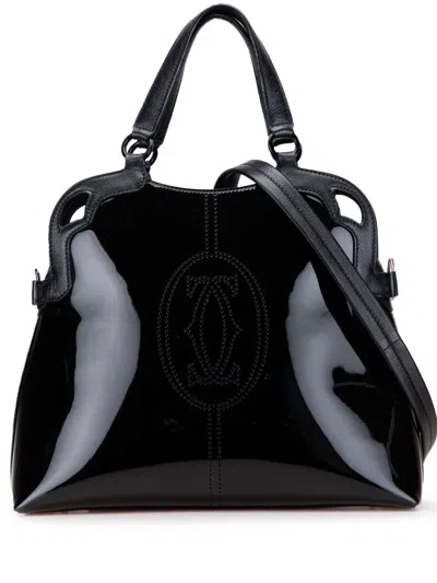 Pre-owned Cartier 2000-2025 Patent Marcello De  Satchel In Black
