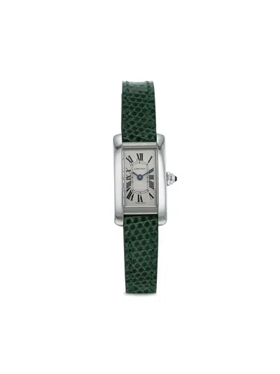 Pre-owned Cartier 2000  Mini Tank 15mm In Silver
