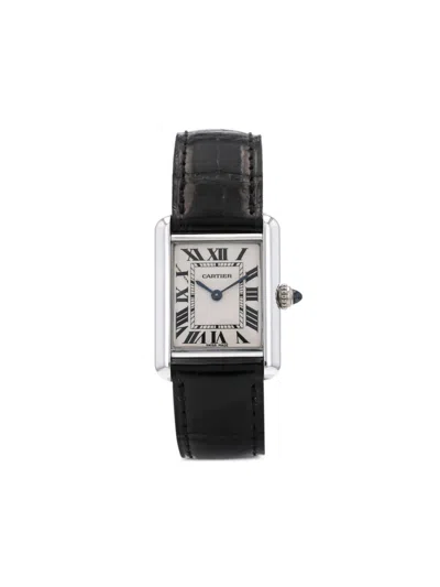 Pre-owned Cartier 2000  Tank Louis 29mm In Black