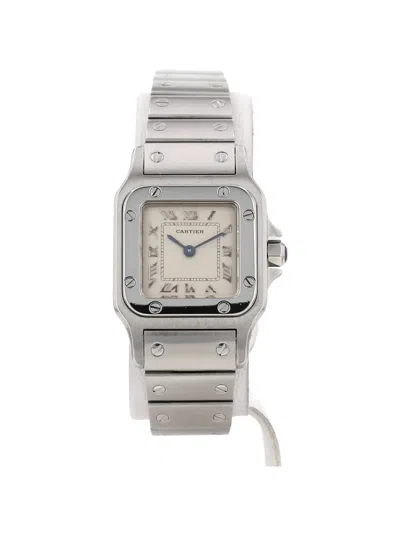 Pre-owned Cartier 2000 Santos 30mm In Silver