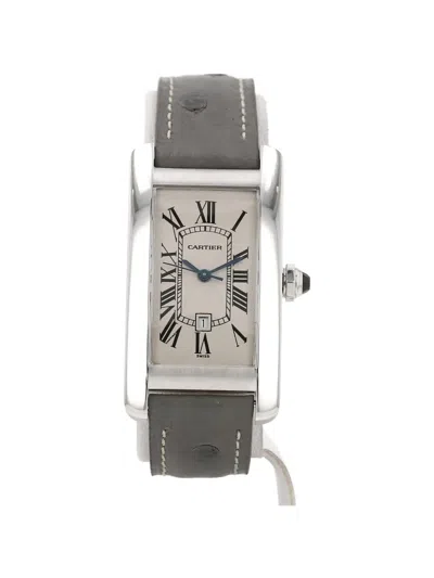 Pre-owned Cartier 2000 Tank Américaine In Gray