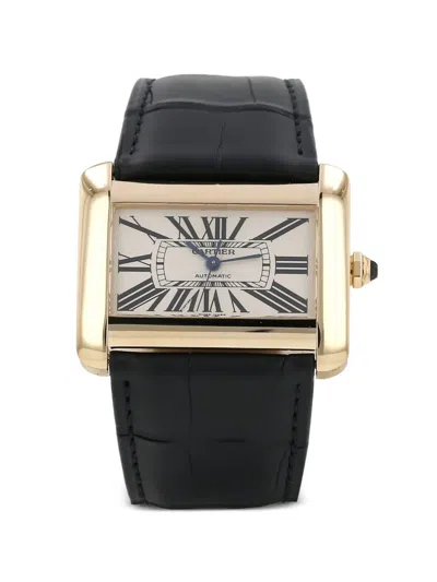 Pre-owned Cartier 2000 Tank Divan 38mm Watch In Silver