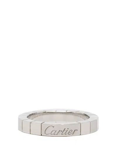 Pre-owned Cartier 2000-2010 18k White Gold Lanieres Ring In Silver