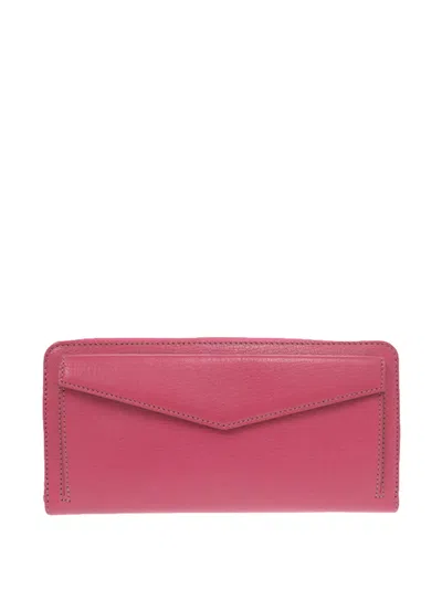 Pre-owned Cartier 2000-2015 Leather Zip Around Wallet Long Wallets In Pink