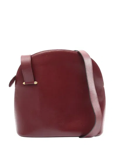 Pre-owned Cartier 2000-2026 Leather Must De  Shoulder Bag In Red
