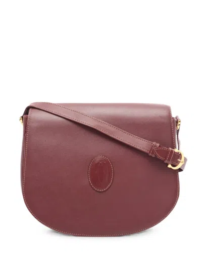 Pre-owned Cartier 2000s Must Line Shoulder Bag In Red