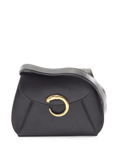 Pre-owned Cartier 2000s Panthère Mini Shoulder Bag In Black