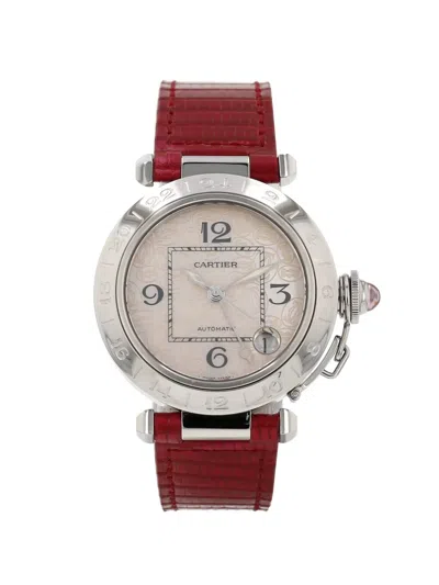 Pre-owned Cartier 2000s Pasha 35mm Watch In Pink