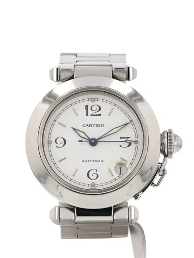 Pre-owned Cartier 2000s Pasha C 35mm Watch In White