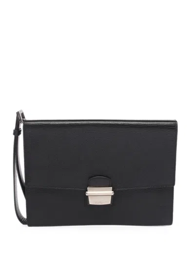 Pre-owned Cartier 2000s Pasha Clutch Bag In Black