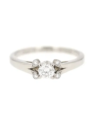 Pre-owned Cartier 2000s Platinum Ballerine Diamond Ring In Silver