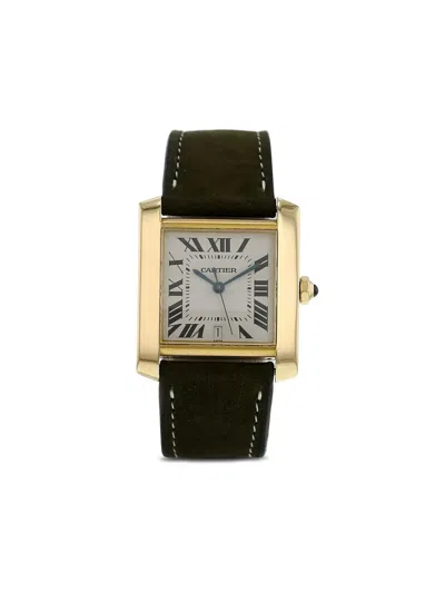Pre-owned Cartier 2000s  Tank Française 32mm In White