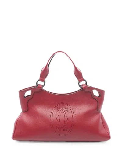 Pre-owned Cartier 2000s Small Marcello De  Handbag In Red