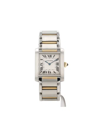 Pre-owned Cartier 2000s Tank Française 25mm In Neutral